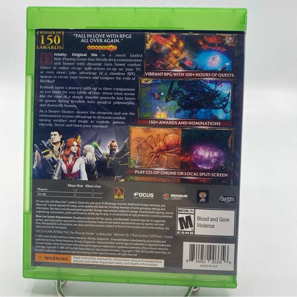 Divinity Original Sin Enhanced Edition Microsoft Xbox One 2015 Complete